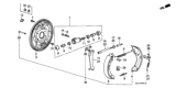 Diagram for 1986 Honda Accord Brake Backing Plate - 43120-SE0-003