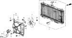 Diagram for Honda Prelude Cooling Fan Assembly - 19020-PK1-013