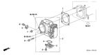 Diagram for 2003 Honda Accord Throttle Body Gasket - 16176-RCA-A02