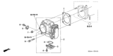 Diagram for Honda S2000 Throttle Body Gasket - 16176-RCA-A02