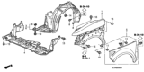 Diagram for Honda Element Wheelhouse - 74151-SCV-A90