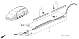Diagram for 2001 Honda Odyssey Door Moldings - 75322-S0X-A01