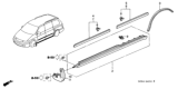Diagram for 2002 Honda Odyssey Door Moldings - 75322-S0X-A01