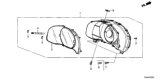 Diagram for Honda Fit Gauge Trim - 78156-T5A-A11