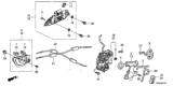 Diagram for Honda Fit Rear Passenger Door Handle Latch - 72610-TF0-J01