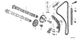 Diagram for 2015 Honda Fit Timing Chain Tensioner - 14510-5R1-003