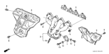 Diagram for Honda CR-V Exhaust Manifold Gasket - 18115-P72-003