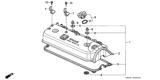 Diagram for Honda Accord Valve Cover - 12310-PT7-010