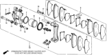 Diagram for Honda CRX Brake Caliper - 45210-SH2-A51