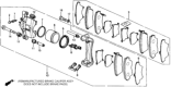 Diagram for 1990 Honda CRX Brake Caliper - 45210-SH2-A51