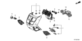 Diagram for Honda Clarity Plug-In Hybrid Center Console Base - 83453-TRT-A01ZA