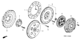 Diagram for Honda Civic Flywheel - 22100-PZA-000