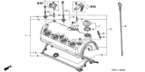 Diagram for Honda Civic Dipstick - 15650-PLM-004