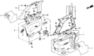 Diagram for 1989 Honda Prelude Door Trim Panel - 83780-SF1-A01ZA