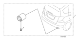 Diagram for Honda Tail Pipe - 08F53-TK6-100