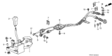 Diagram for 1997 Honda Prelude Automatic Transmission Shift Levers - 54100-S30-003