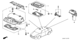 Diagram for Honda S2000 Dome Light - 34260-SW5-003