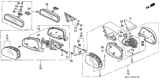 Diagram for 1995 Honda Civic Mirror Cover - 76251-SR0-A15ZC