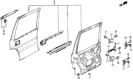 Diagram for 1987 Honda Civic Door Panel - 76110-SB6-661ZZ