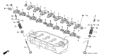 Diagram for 1994 Honda Prelude Rocker Shaft Spring Kit - 14646-PN4-003