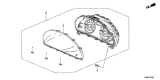 Diagram for 2016 Honda Odyssey Speedometer - 78100-TK8-A61