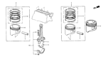 Diagram for Honda CRX Pistons - 061D3-PE1-000