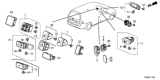 Diagram for 2011 Honda Odyssey Instrument Panel Light Bulb - 35855-TK8-A01