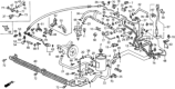 Diagram for 1991 Honda Prelude Power Steering Hose - 53734-SF1-A02