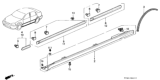 Diagram for 1998 Honda Civic Door Moldings - 75322-S04-A11ZK