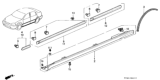 Diagram for 1999 Honda Civic Door Moldings - 75302-S04-A11ZN