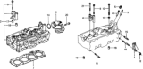 Diagram for 1975 Honda Civic Cylinder Head Gasket - 12251-657-010