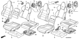 Diagram for Honda Seat Cushion - 81132-S2A-013