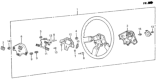 Diagram for 1987 Honda Civic Steering Wheel - 53110-SB3-961ZA