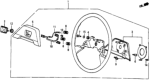 Diagram for 1986 Honda Civic Steering Wheel - 53110-SB3-956ZA