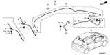 Diagram for 2018 Honda Fit Antenna Cable - 39156-T5R-A21