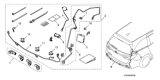 Diagram for 2019 Honda Odyssey Parking Assist Distance Sensor - 08V67-THR-160K