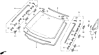 Diagram for 1995 Honda Odyssey Weather Strip - 73127-SX0-000