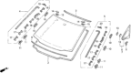 Diagram for 1996 Honda Odyssey Windshield - 73111-SX0-J00