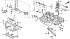 Diagram for 1993 Honda Accord Intake Manifold Gasket - 17121-PT3-A01