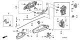 Diagram for 2008 Honda Fit Rear Passenger Door Handle Latch - 72610-S7A-003