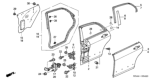 Diagram for Honda Pilot Door Seal - 72367-SDA-A00