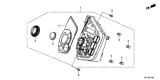 Diagram for 2011 Honda CR-Z Blower Control Switches - 79600-SZT-A41ZB