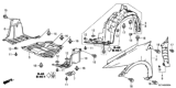 Diagram for Honda CR-Z Wheelhouse - 74151-SZT-G00
