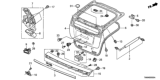 Diagram for Honda CR-Z Tailgate Lock Actuator Motor - 74801-TM8-J03