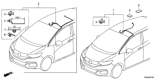 Diagram for 2019 Honda Fit Sunroof Cable - 32155-T5R-AB0