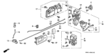 Diagram for 1993 Honda Accord Door Handle - 72640-SM1-000ZS