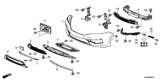 Diagram for Honda Accord Hybrid Grille - 71103-T3W-A51