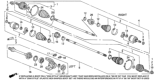 Diagram for 1999 Honda Accord Axle Shaft - 44306-S4K-A52