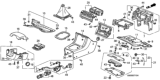 Diagram for 1995 Honda Prelude Ashtray - 77710-SS0-013ZA