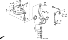 Diagram for Honda Del Sol Steering Knuckle - 51215-SR3-N00